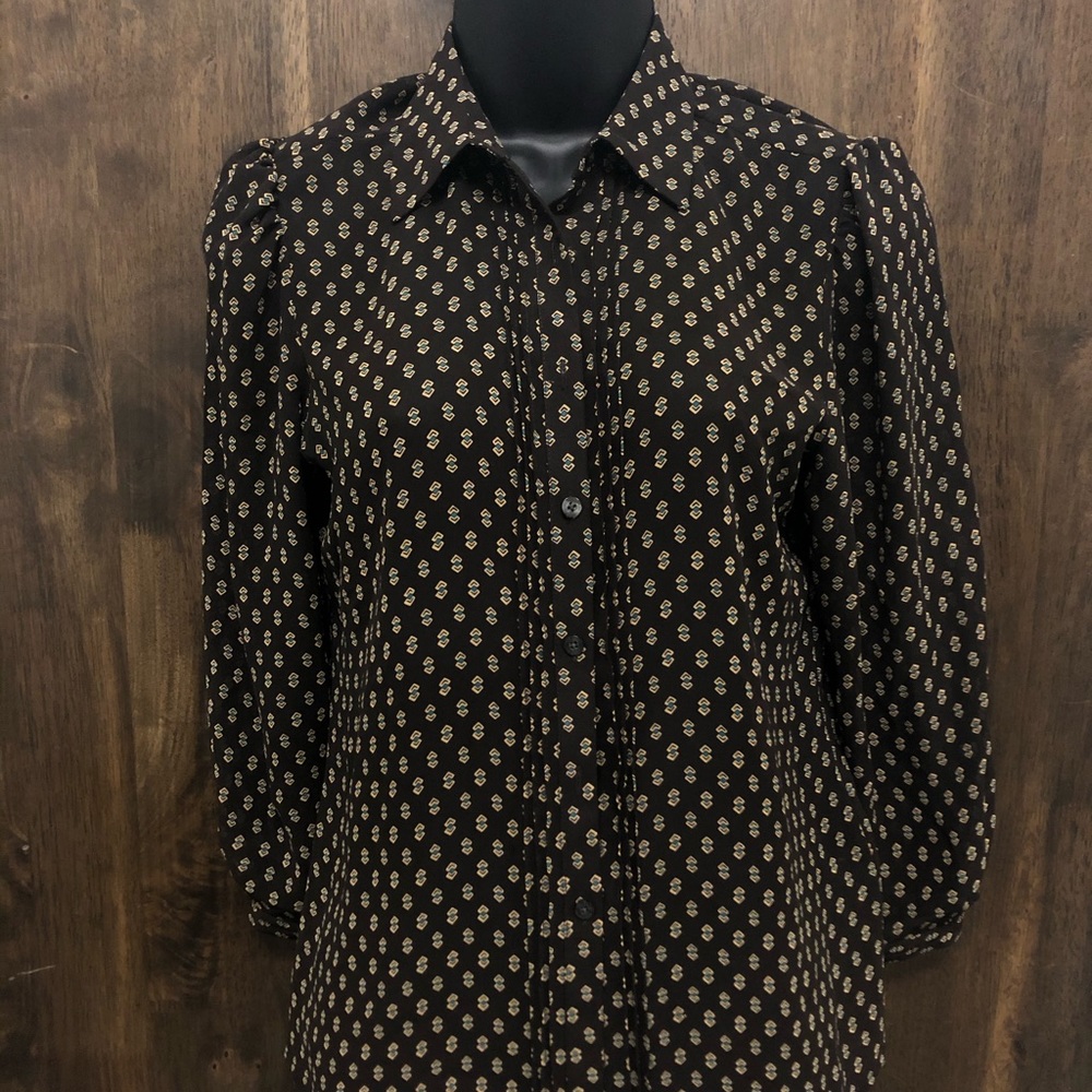 Semi-sheer patterned blouse